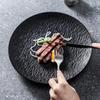 Керамическая тарелка для стейка Ruhan с текстурой камня