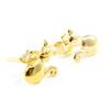 Les Trésors De Lily [B7578] - Gold Plated 'Cats' Earrings