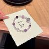 Natural Purple Crystal Beaded Bracelet Lavender Amethyst Spodumene Women Fashion Jewelry