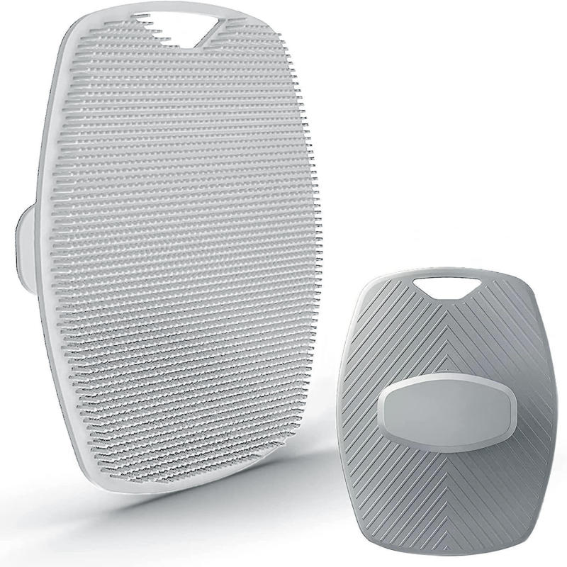 Silicone Body Scrubber Bath Wash Brush Exfoliating Body Brush Shower Face Scrubber Handle Wet & Dry Brushing for Man Women