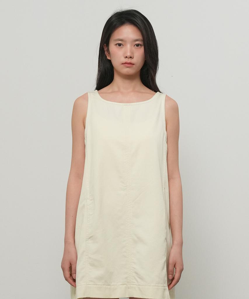 General Idea Minimal Twill Dress [Ivory] / Gf2Lop515