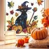 Halloween Cartoon Black Cat Pumpkin Maple Leaf Glass Doors And Windows Home Decorative Window Stickers