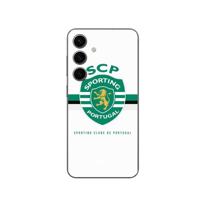 Чехол для Samsung Galaxy S24 PLUS SCP SPORTING PORTUGAL БЕЛЫЙ ФОН