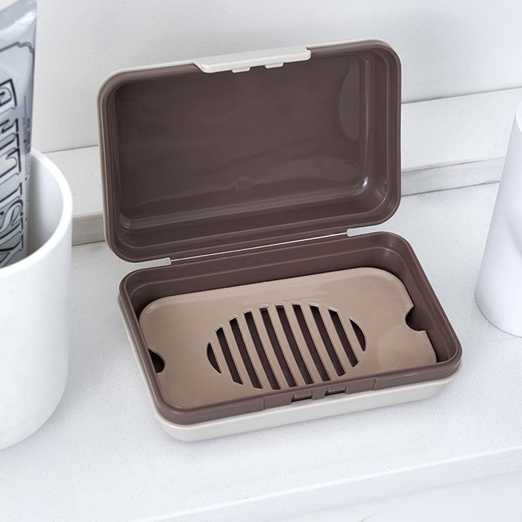 Portable Bathroom Soap Dish With Lids Plastic Soap Box Keeps Soap Dry Outdoor Traveling Leakproof Soap Dish Organizer Home Use