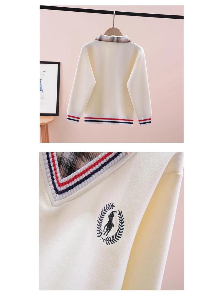 Мальчиковая осенне-зимняя флисовая футболка с длинным рукавом, имитирующая двойку