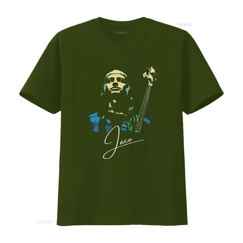 Jaco Pastorius Signature T Shirt vintage Washed graphic homme Versatile Casual Stretched Comfortable fashion Stylish