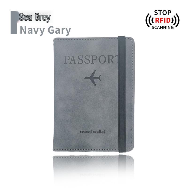 Набор: меняющий цвет держатель для паспорта из ПУ кожи и багажная бирка с RFID-защитой