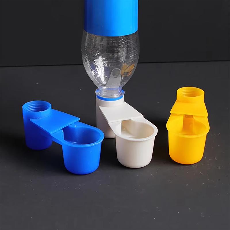 3 шт. Поилки для птиц и перепелов, Бутылка для воды, Чашка для кошки, курицы, голубя, попугая, хомяка, Двойная насадка, Направляющая для воды для птиц