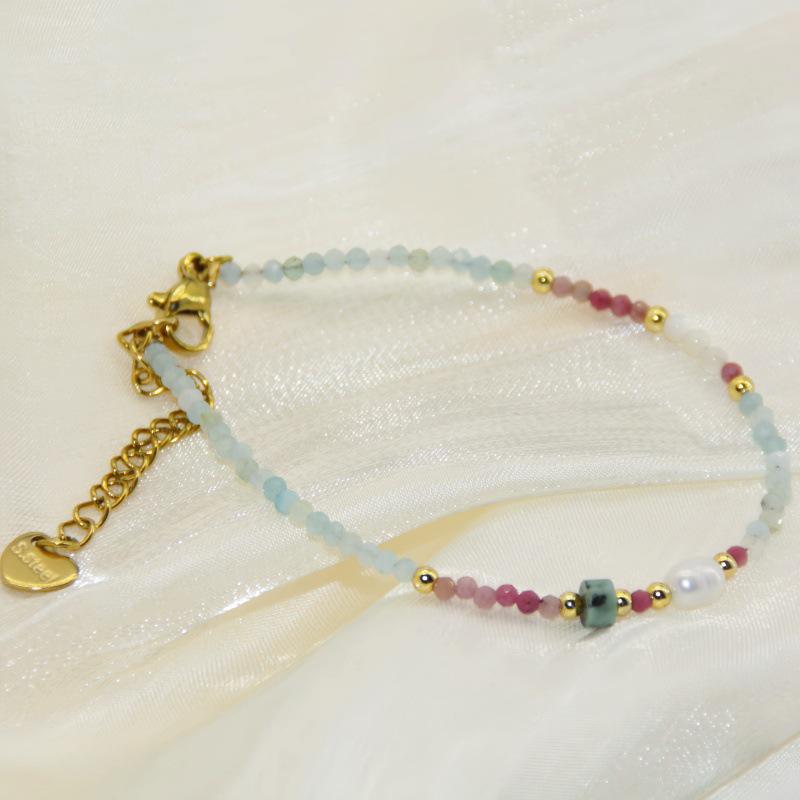 Чокер с жемчугом пресной воды и натуральными камнями - Универсальное колье-чокер для женщин