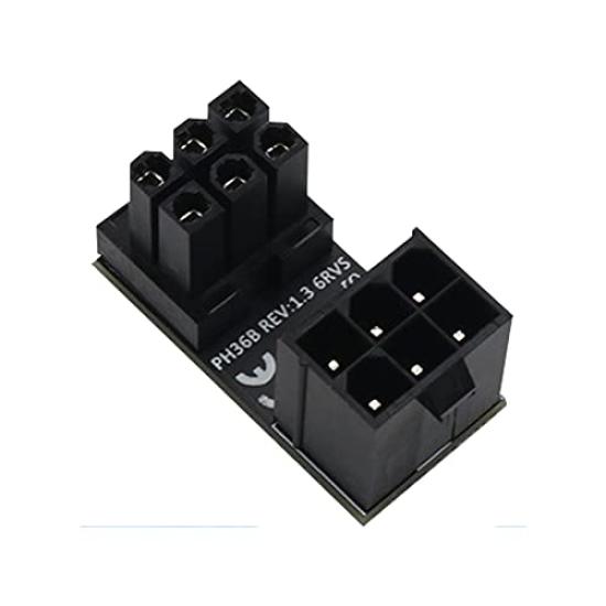 WLGQ ATX 6-pin Стандартный Обратный Тип Адаптера Питания Видеокарты, ATX Мама-Папа с Углом 180 градусов для Настольных Видеокарт