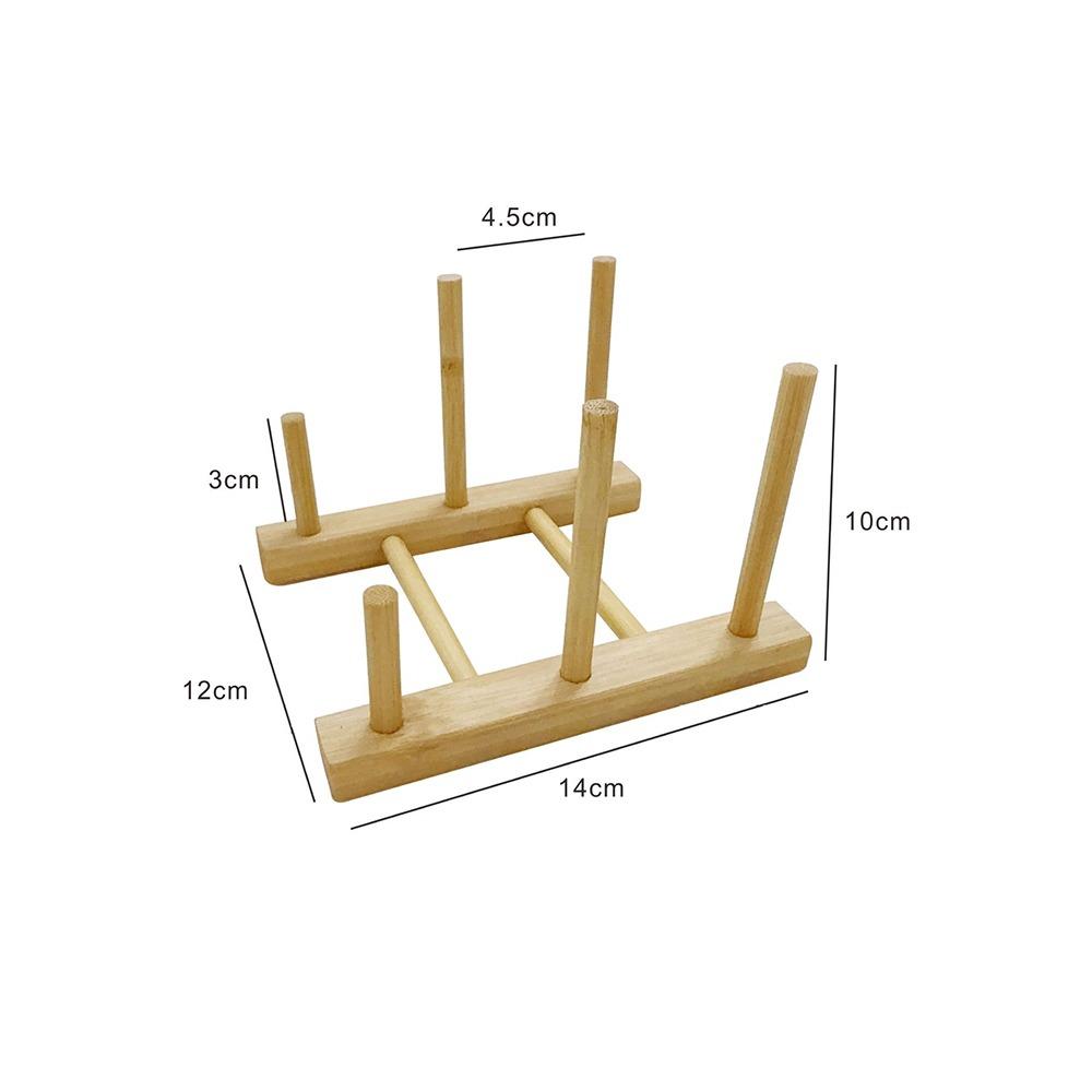 Многофункциональная сушилка для посуды Деревянная подставка для крышек кастрюль Экономия места Кухонная подставка для тарелок Кухня