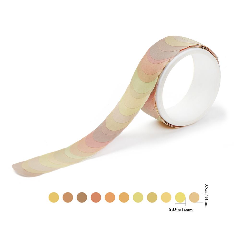 Планировщик Сделай сам Канцелярские товары Клейкая лента Цветные точки Ленты васи Маскировочная лента Круглые наклейки Этикетка