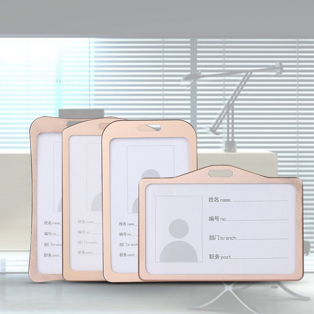 Protector Cover Accessories Metal Clip Vertical Card Cover Card Holder Name Cover Name Tag Holder