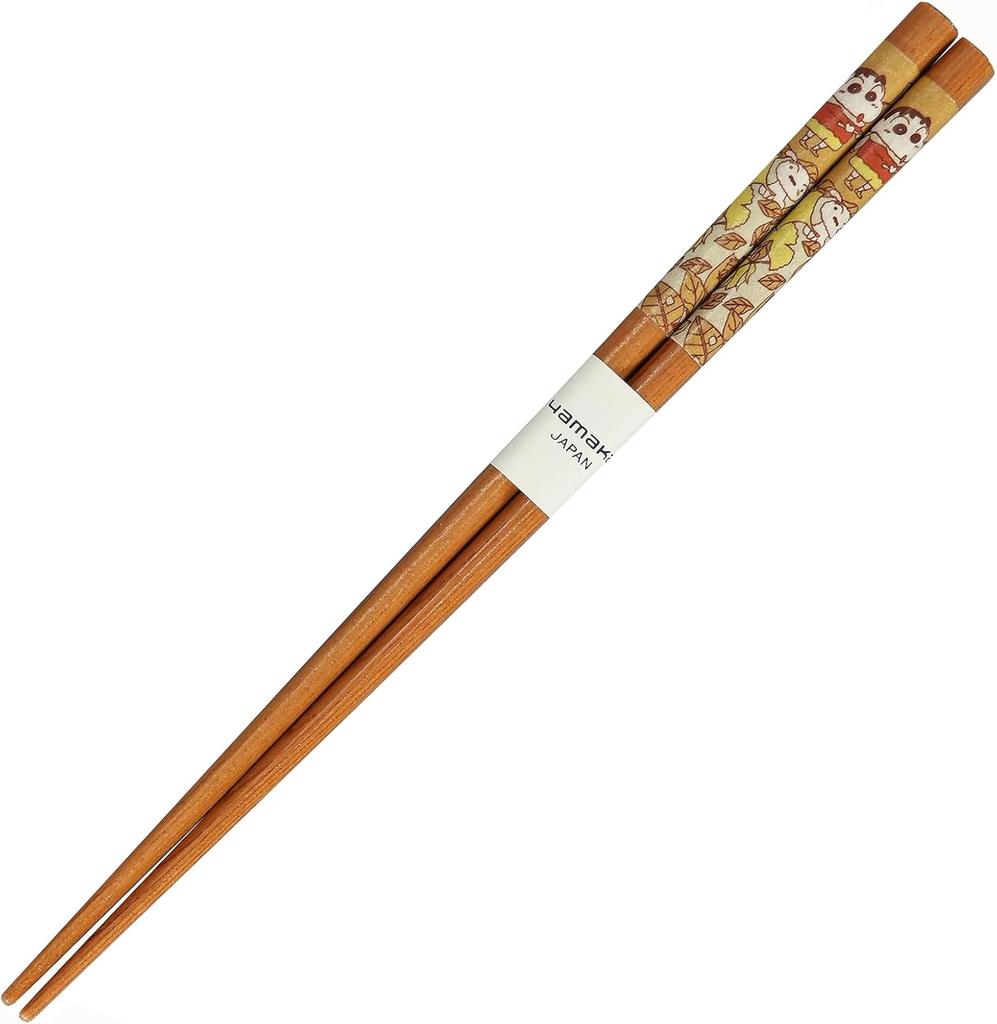 Crayon Chopsticks 21cm with Chopstick Rest Year of Autumn Made in Shin-chan Set, Approx. 4x1cm, Shin-chan's Memories, Collection, White, Japan,