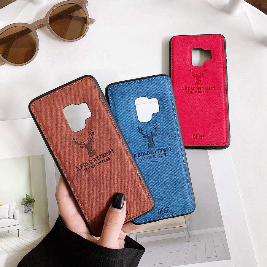 Мягкий силиконовый чехол из ткани для Samsung Galaxy A16 A15 A25 A35 A55 A52 A32 A14 A34 A54 5G A26 A36 A56 S24 FE S25 S21 S22 S23 с рисунком оленя