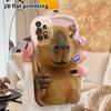 Чехол для телефона: 2D Плоский Защитный Чехол для Samsung Galaxy A34 A35 M05 M06 S20 S22 S21 FE Plus 5G, Стиль для Пары, Дизайн с Капибарой, Рождественский и Хэллоуинский Подарок
