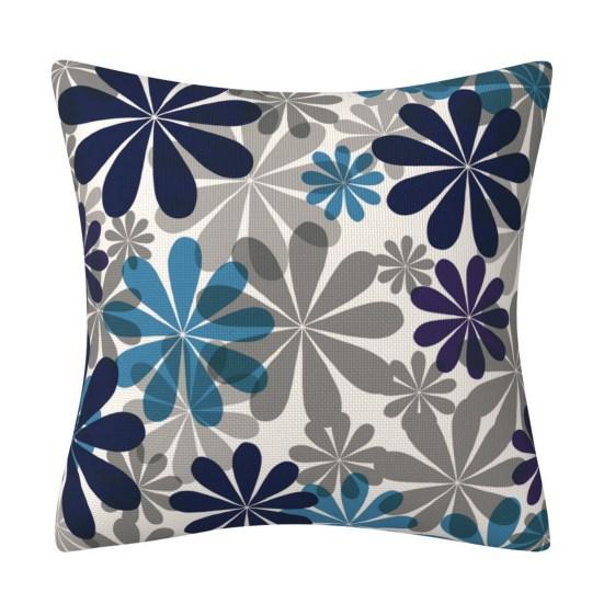 45x45 см современная квадратная подушка Shams с цветочным узором наволочка со скрытой застежкой-молнией диван наволочка для дома