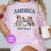 America 250 Years Shirt 1776-2026 USA Anniversary Patriotic Tee Independence Day 4th of July Vintage Flag History USA Pride Comfort Colors