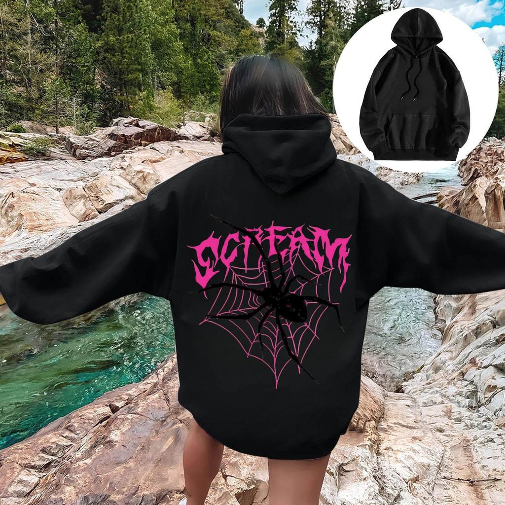 XS~5XL Толстовки с капюшоном Паук Толстовка с принтом Паутина Свитер с регланом для мужчин и женщин Большие размеры Весна Новый стиль