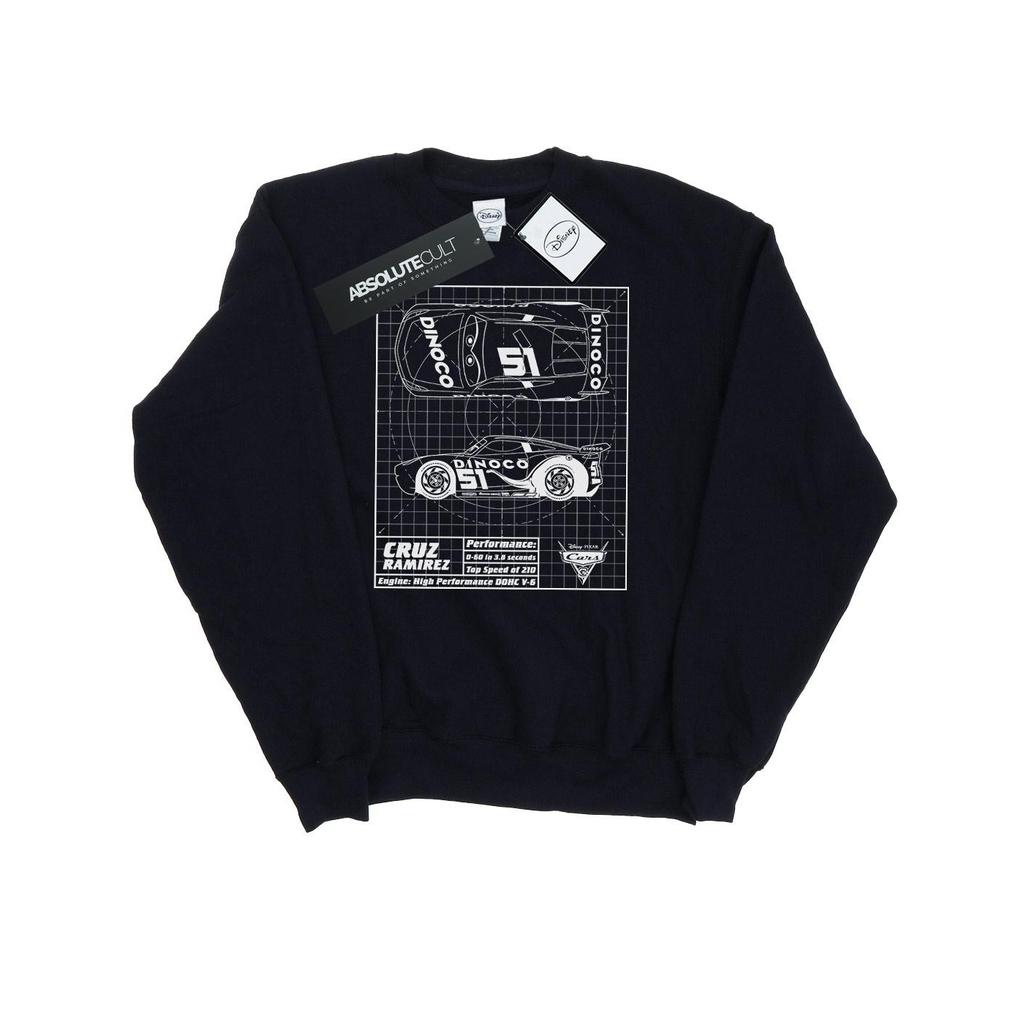 Disney Womens/Ladies Cars Cruz Ramirez Blueprint Sweatshirt