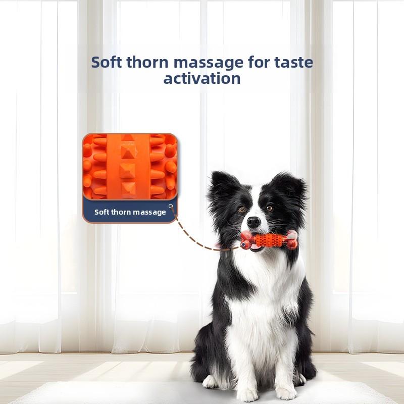 Teething Simulation Bone Pet Toys, Natural Rubber Tooth-cleaning Toys That Can't Be Bitten Through, Educational Large Dog Toys