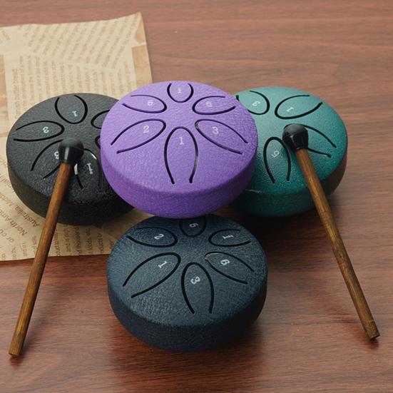 Steel Tongue Drum 6 Notes Mini for Kids 3 Inches Rain Drums Outside Rain