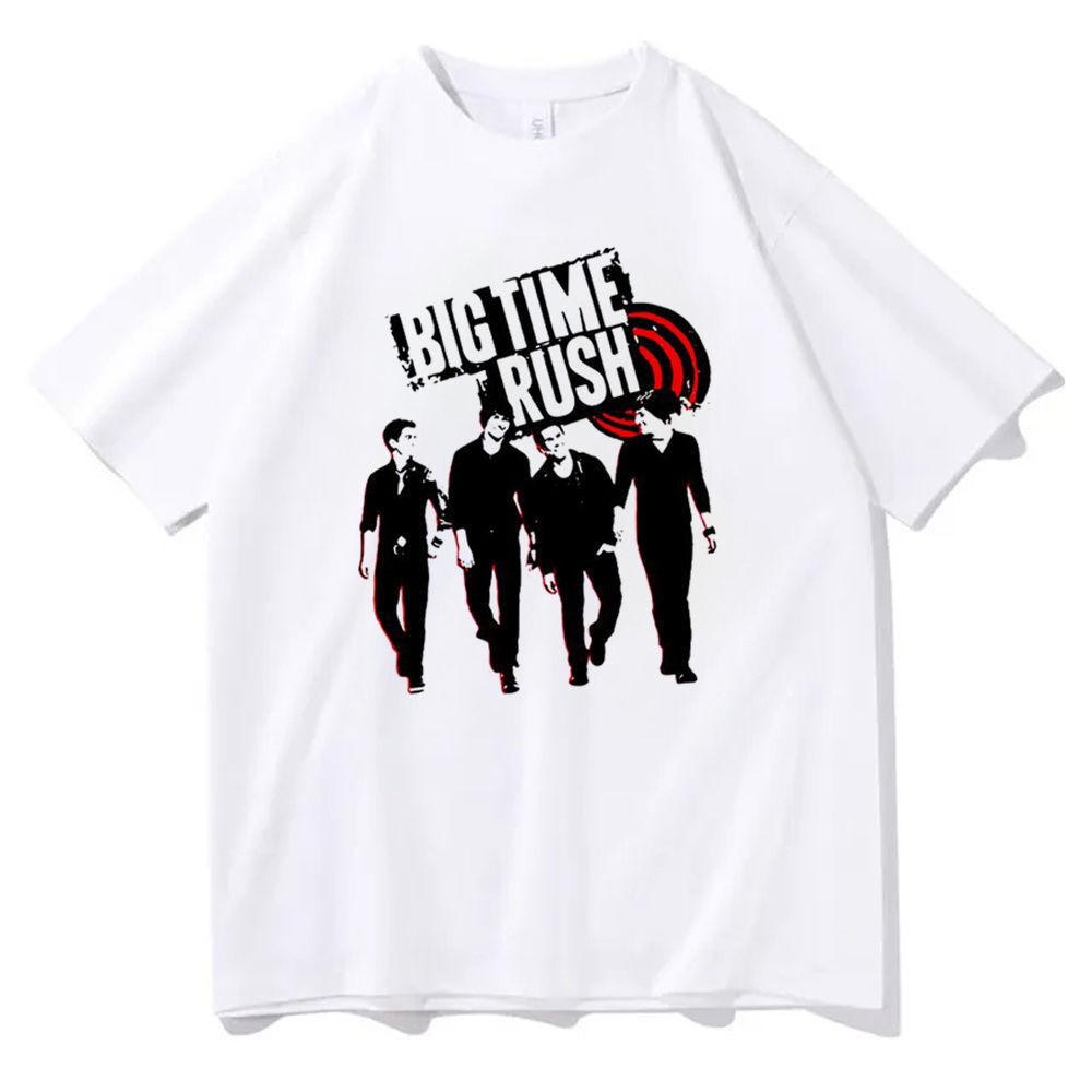 Футболка Big Time Rush для девушек в стиле Харадзюку, стритвеар, каваи, ретро 2000-х, удобная, психоделическая, панк, винтажная, каваи.