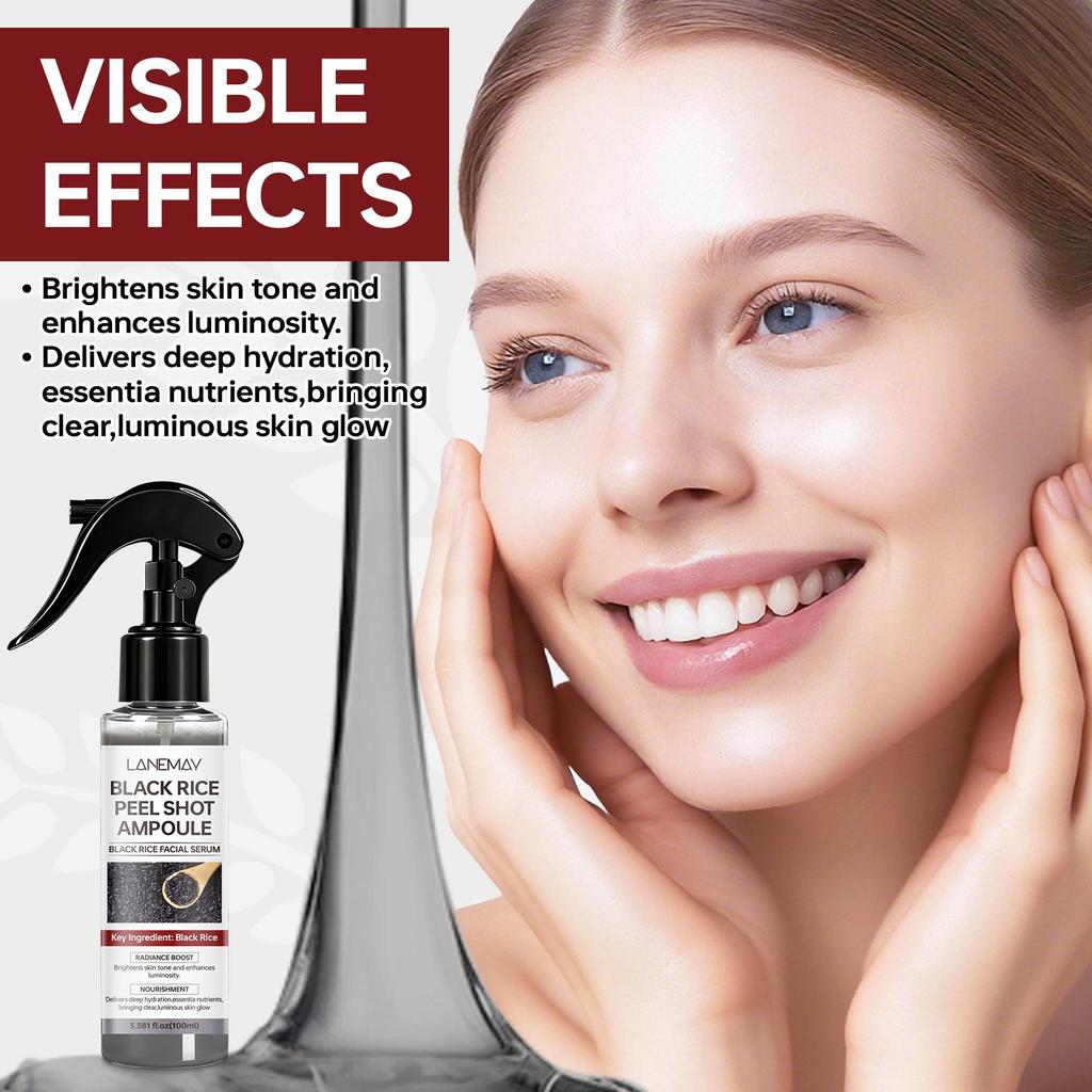 Ампула-пилинг с черным рисом-Осветляет тон кожи и улучшает сияние-Чистая кожа, придающая сияние-100 мл