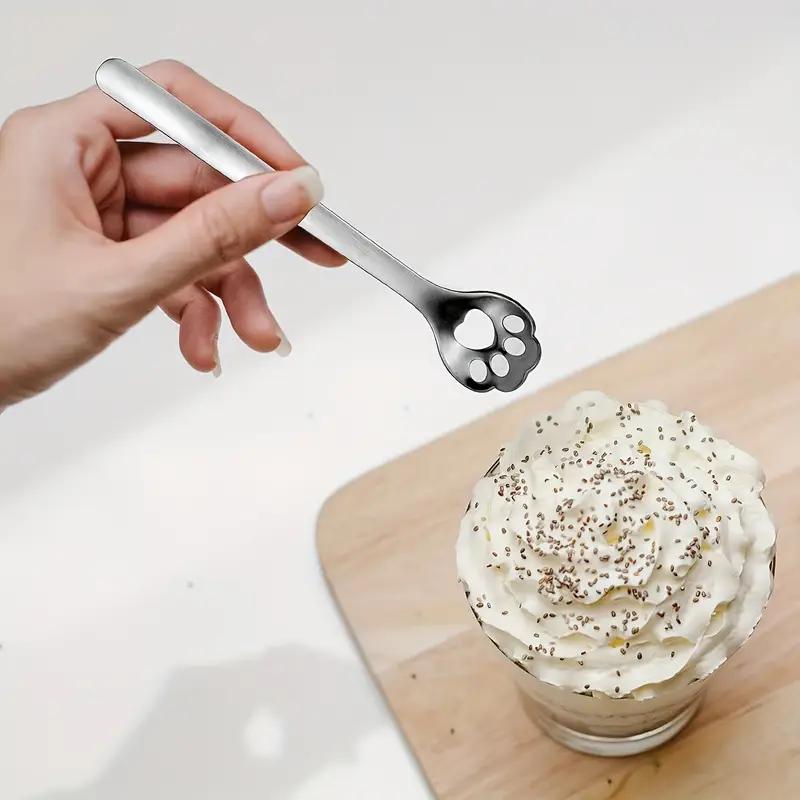 Новый продукт 1 шт. ложка из нержавеющей стали креативная золотая собачья кошачья лапа коготь полая ложка для помешивания чайные кофейные десертные ложки милые кухонные принадлежности