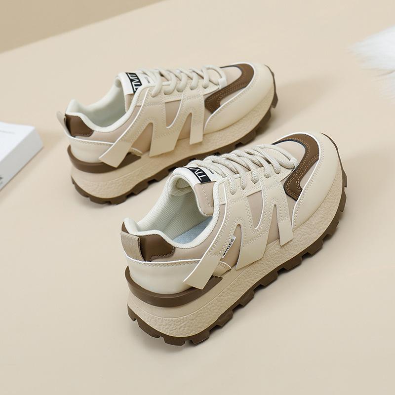 Женская обувь 2025 года, весна, новинка, корейская версия, обувь Форреста Гампа, женская, студенческая, спортивная, для папы, повседневная обувь на платформе FCL9102