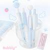 BUBBLY Short Gel Pens 4-pack Cute Retractable Neutral Pens 360° Rotating Stress Relief Black Color Ink for Writing