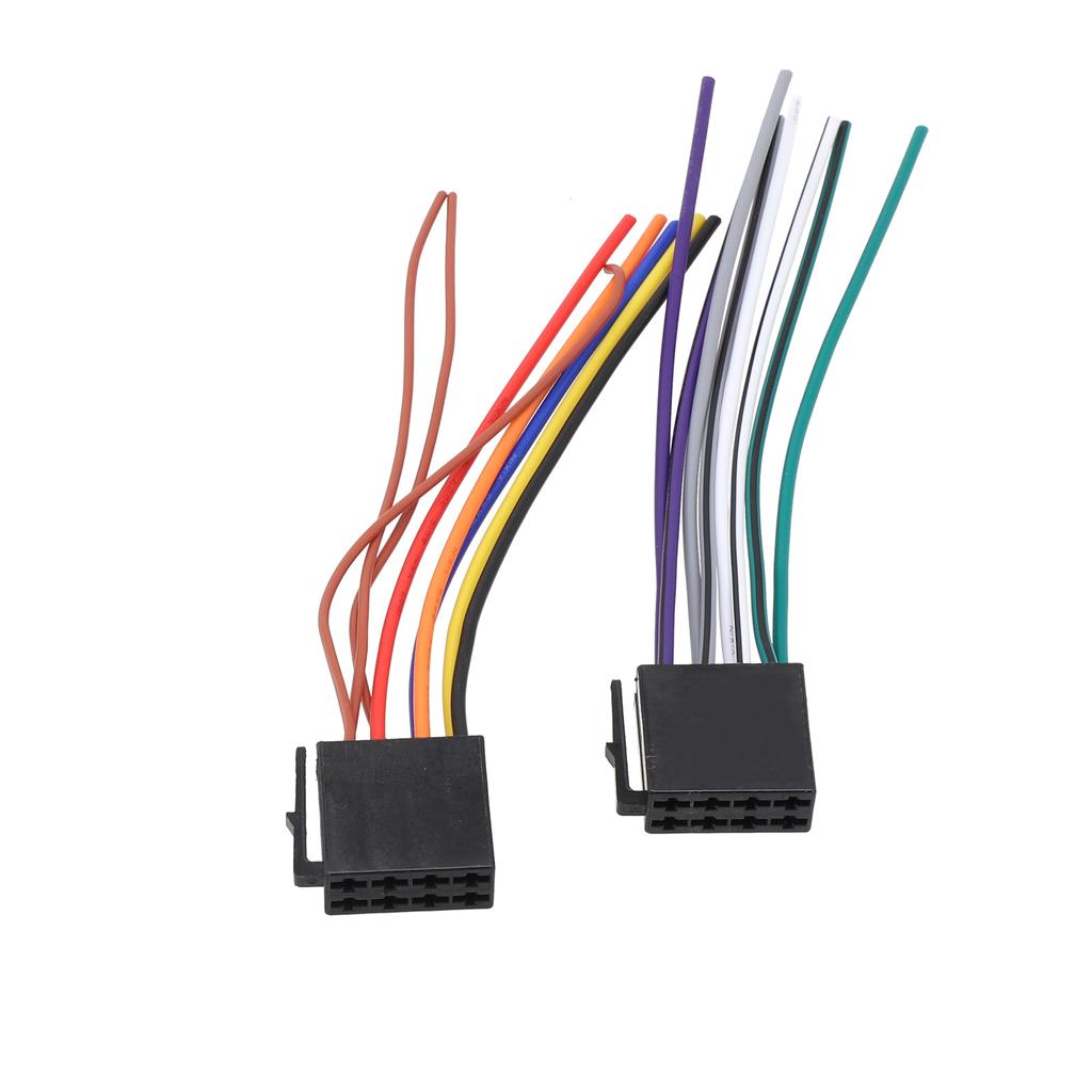 Universal Car Stereo Radio ISO Cable Adapter ABS Male Plug To Female Connector Wiring Harness Radio Accessories 4