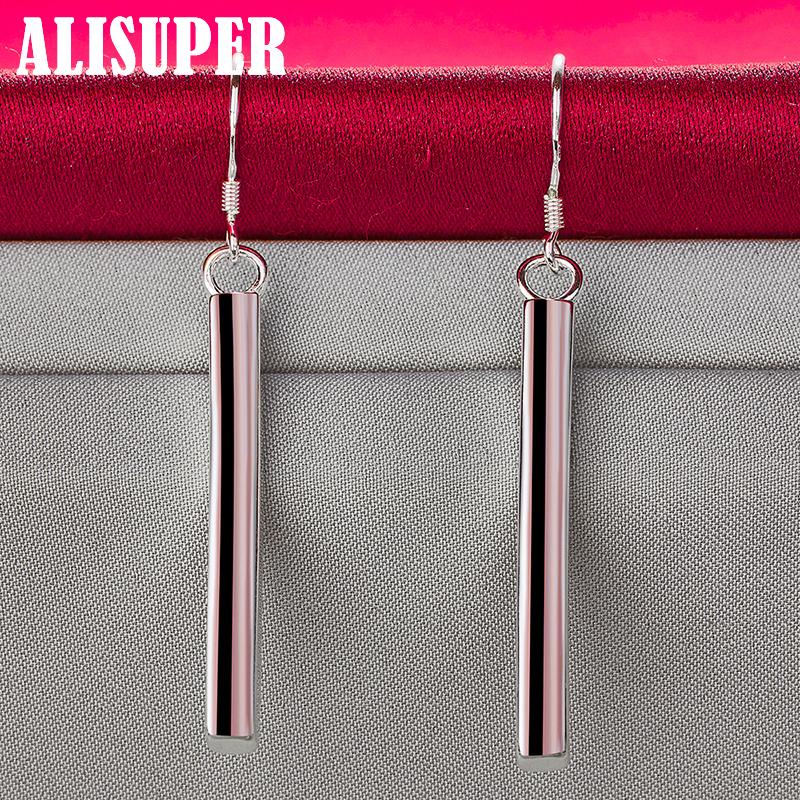 Ювелирные изделия из стерлингового серебра 925 пробы с квадратными колоннами