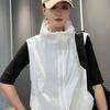 Женский летний свободный тонкий жилет с капюшоном для занятий спортом на открытом воздухе, однотонная короткая рубашка от солнца