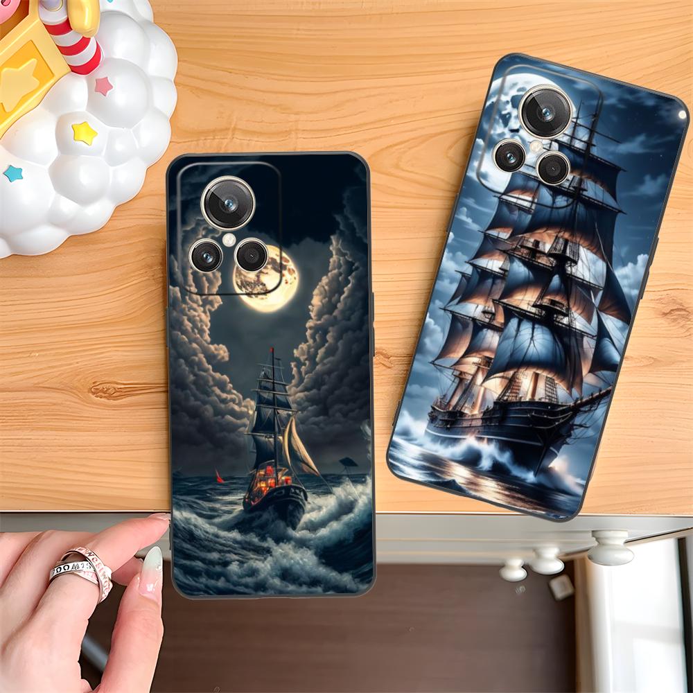 Пиратский Корсарский Чехол для Мобильного Телефона для Realme 15 14 13 12 11 10 9 Pro Plus T i Lite 5G Цветной Печатный Чехол Красивый Чехол Роскошный