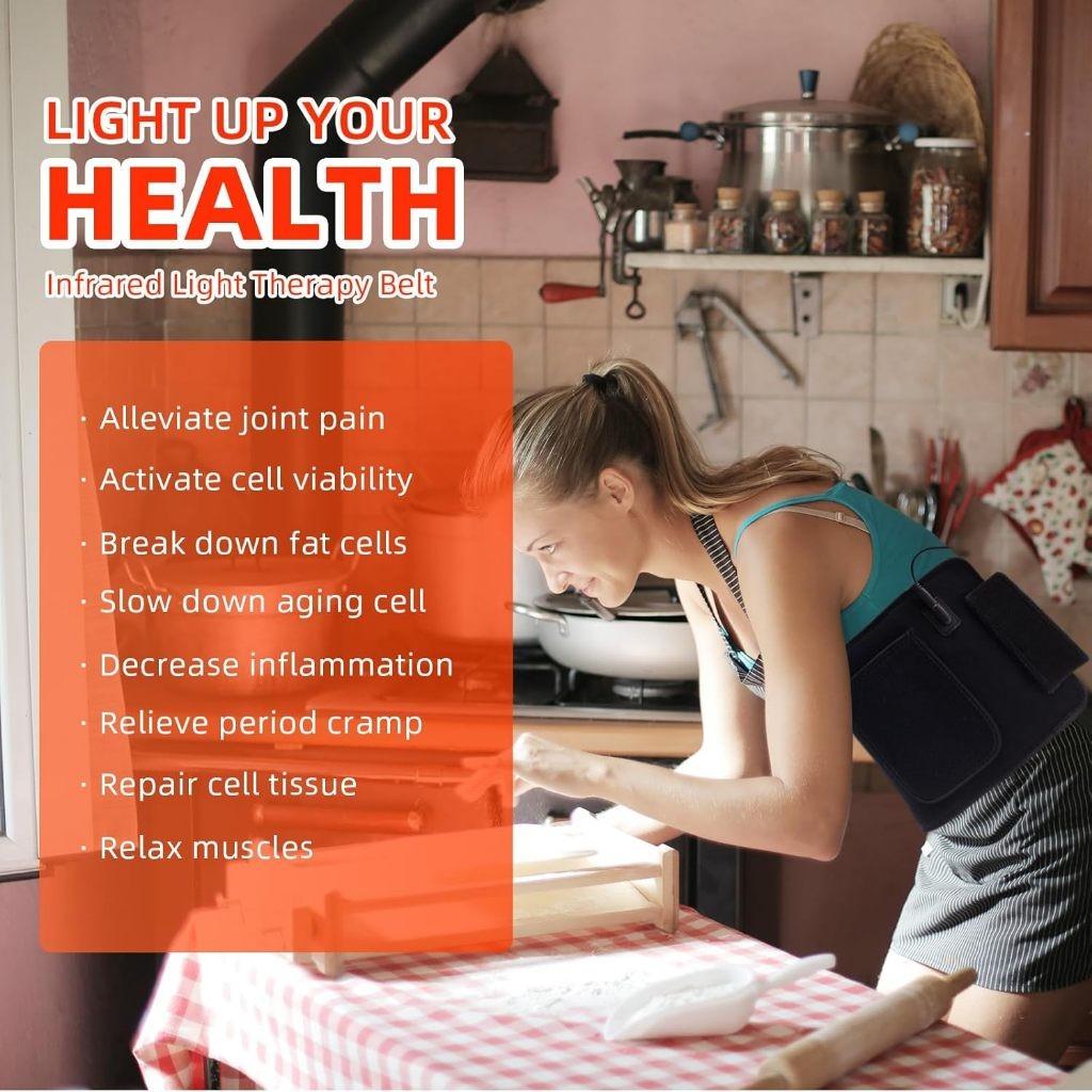 Infrared Light Therapy Pad Portable 660nm 850nm Home Heating Light Therapy Wrap Belt Body Pain Red Light Deep Therapy Device