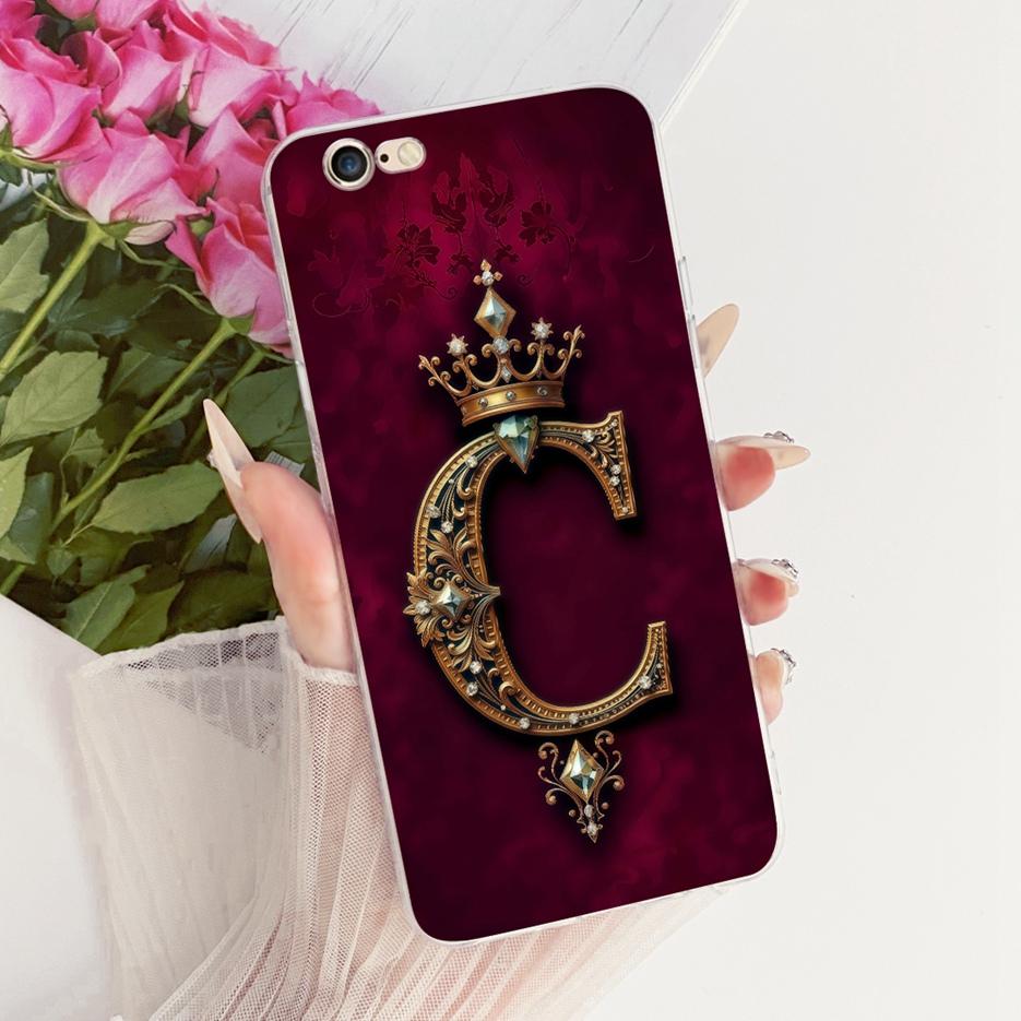 For Apple iPhone 6 6S Plus Case Cute Crown Letters Cover Soft Silicone Phone Case For iPhone 6S Plus iPhone6 iPhone6S Funda Bags