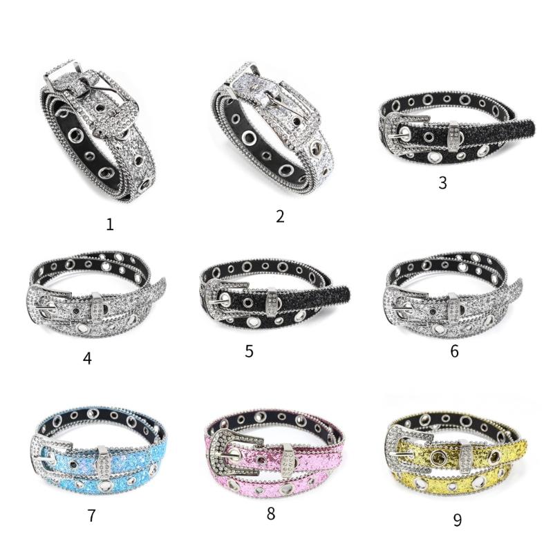 Подростковый пояс с пайетками для джинсов, регулируемый ремень на талию с пряжкой-булавкой, пряжка со стразами, широкий пояс на талию, женский пояс для юбки