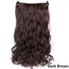 LUPU Synthetic Long Curly Hair Clip In Hair Extension High Temperature Women’s Wavy Hair Piece Black Light/Dark Brown