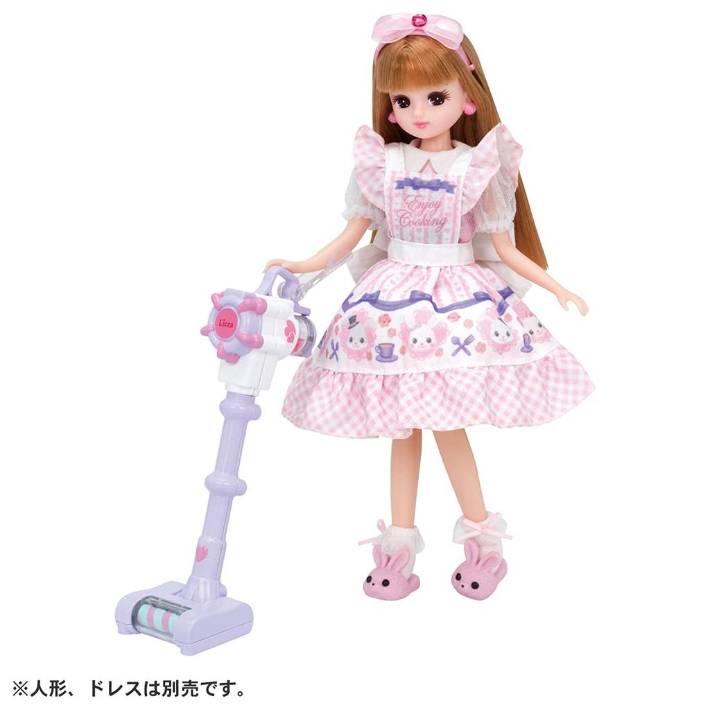 TAKARA TOMY Игрушка-пылесос для кукол, для детей от 3 лет, соответствует стандартам безопасности игрушек и сертифицирована знаком ST "Пылесос-палочка Licca-chan LG-07" Переодевание Вверх,