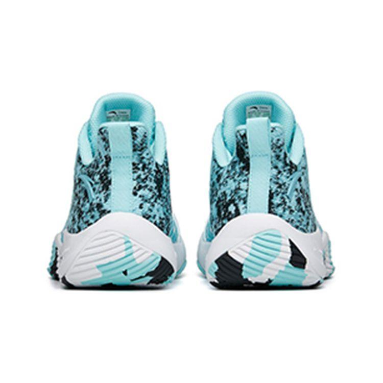 Anta Youth Childrens Non-Slip Shock Absorbing Wear-Resistant Low-Top Basketball Shoes Kids Basketball Shoes Blue Black 312221103-1