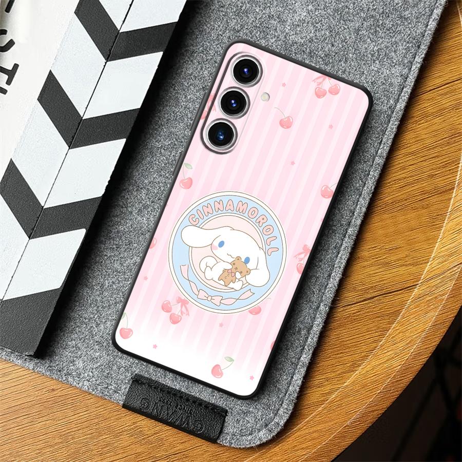 Sanrio Cherry Melody Black Soft Phone Cover Case for Samsung Galaxy A41 A24 A55 A35 A32 A51 A73 A23 A53 A36 A26 A72 A22 A52 A25