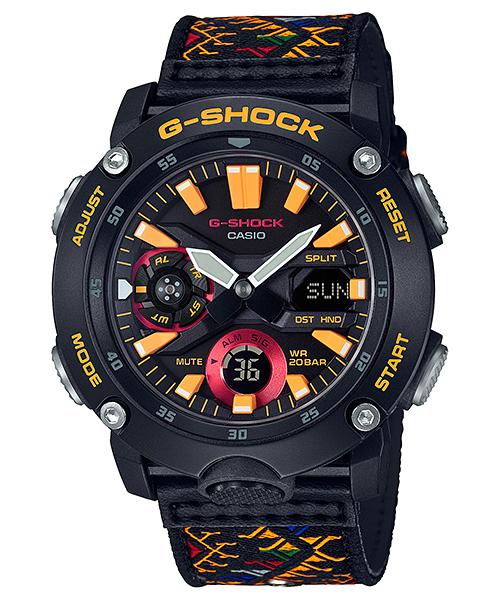 Casio Мужские кварцевые часы GA-2000BT-1A из смолы, водонепроницаемые 200 м, ударопрочные, цифровые
