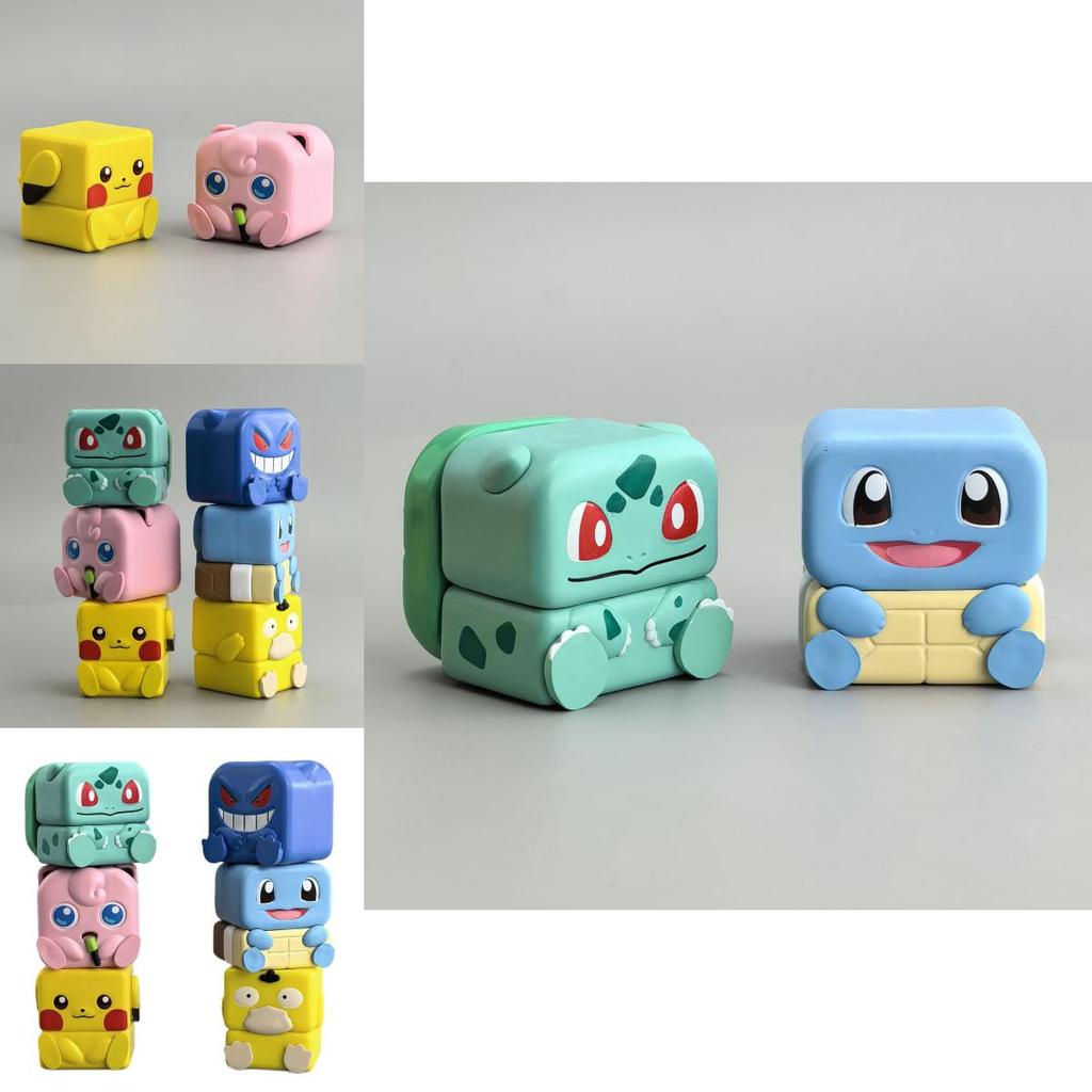 Магнитные фигурки Pokemon из ПВХ, которые можно ставить друг на друга, для снятия стресса, коллекционная игрушка для детей и взрослых