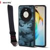 (Comes with wrist strap)IBMRS for Honor X50 Phone Case, Translucent Matte Shockproof Anti-Fingerprint Protective Cover Black Camo