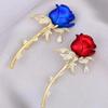 Elegant  Rose Flower Brooches Lapel Pins Jewelry Decoration