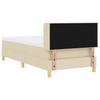 Box Spring Bed with Headboard Cream 200 x 80 cm Fabric