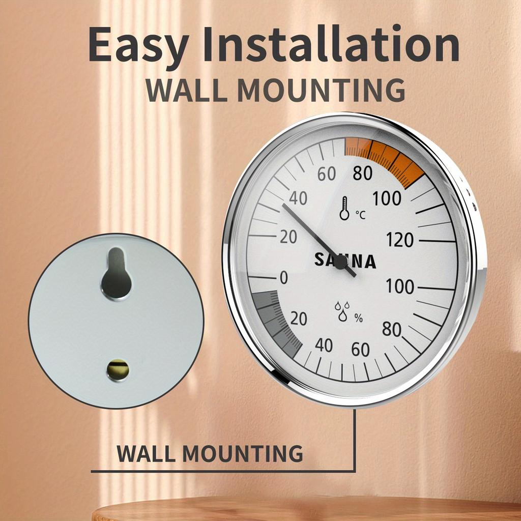 1 Pc Dial Hanging Household Sauna Hygrometer Thermometer for Room Temperature Testing Sauna Thermometer Hygrometer