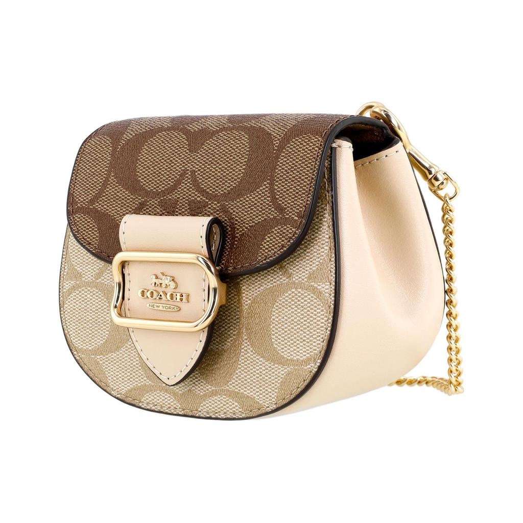 Новая парусиновая сумка-седло COACH Morgan с кожаной отделкой, кроссбоди, на плечо, женская, хаки, CJ541-IMU4V