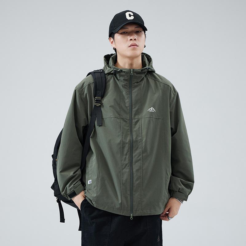 Куртка с капюшоном Season Three-Proof, мужская модная брендовая свободная ветрозащитная водонепроницаемая куртка для активного отдыха